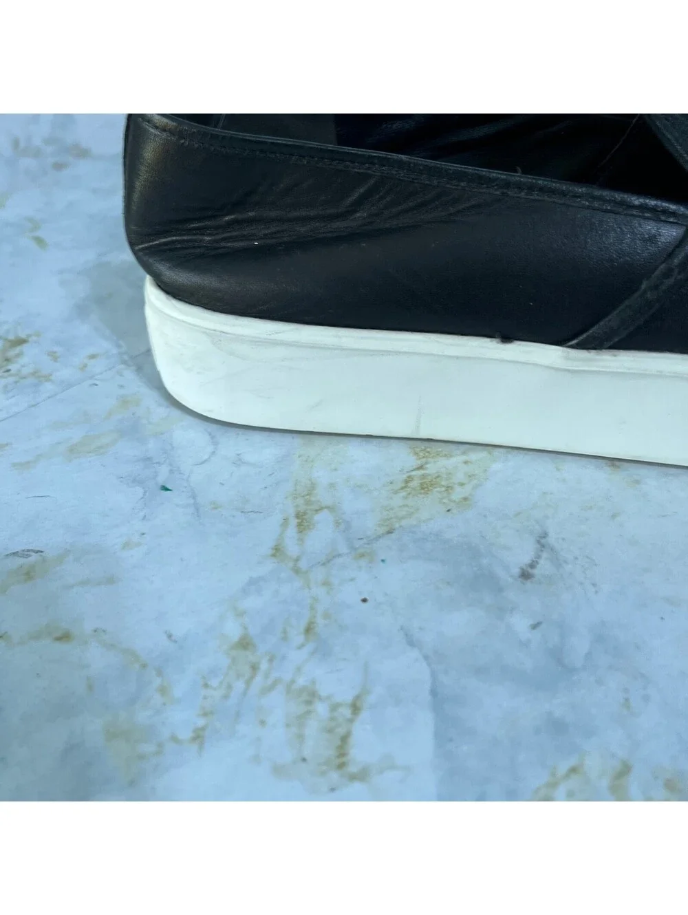 Vince Warren Women's Size 10M Shoes Black White Leather Comfort Fashion Sneakers